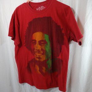 ROCK ICON Bob Marley Red T-Shirt Size Medium